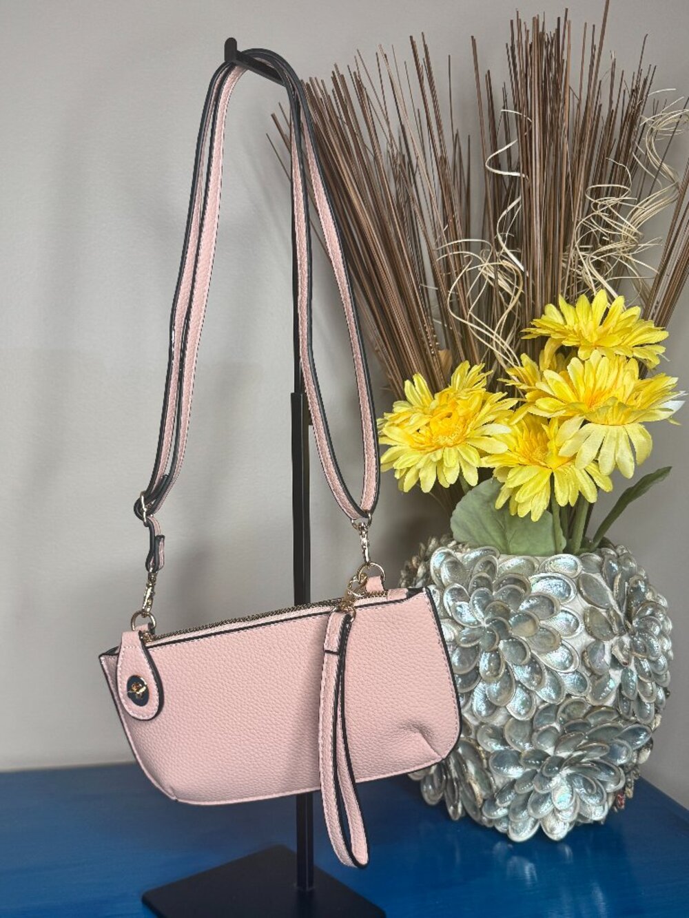NWT Joy Susan 3-in-1 Mini Crossbody Wristlet – Pink Sand